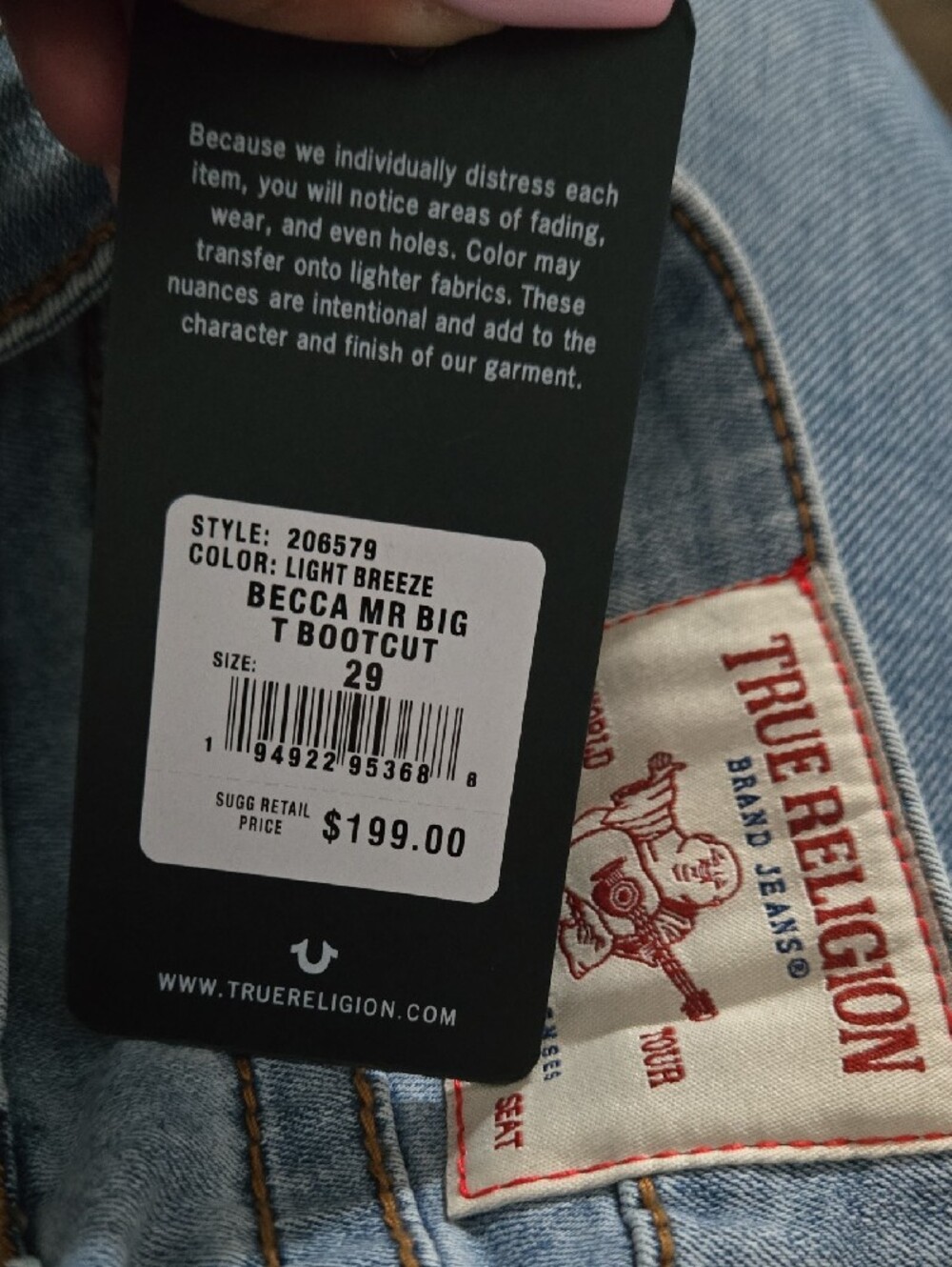 True Religion Light Blue Bootcut Jeans - Picture 11 of 11